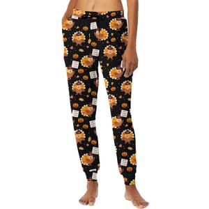 Lindanina Women's Christmas Pajama Pants Lounge Soft Sleepwear Pj Bottoms with Pockets S-XXL (Black, XL)