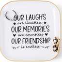 Piudee Friendship Gifts for Women Best Friend Jewelry Dish, Our Laughs are Limitless, Our Memories are Countless, Our Friendship is Endless Unique Gifts for Women, Female Friend Birthday Christmas