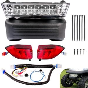 Drive-up Golf Cart LED Light Kit for Club Car Precedent 2004-2008.5 Electric Models, Replaces 12V Club Car LED Headlight and Taillight Assembly OEM 102524801, 1025290-01
