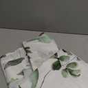 Litabel No Hook Sage Green Watercolor Floral Shower Curtain and Liner Set, Flower Shower Curtains with Snap in Liner for Farmhouse Bathroom Decor, Modern Botanical Bathroom Curtain with Leaves, 72x74