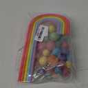 66 PCS Pastel Rainbow Cake Topper Rainbow Cake Toppers Colorful Balls Cake Decorations for Wedding Baby Shower Birthday Party Supplies