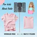 Mini Toddler Shirt Folding Board & Shirt Folder (Ages 1-7), Small Portable Clothes Folder, Build Independence & Fine Motor Skills(Black)