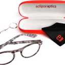 Visionary Series Reading Glasses - Unisex Adults Corrective Eyeglasses, Lightweight Polycarbonate (Black and White)