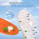 Insoles for Women Man,Cloud Soles for Men Women,4D Cloud Soles for Men,Anti Fatigue, Shock Absorption, Foot Pain Relief (Orange 6.5-11