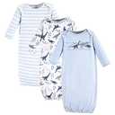 Touched by Nature Unisex Baby Organic Cotton Gowns, Dino, 0-6 Months US