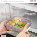 5-Pack Borosilicate Glass Containers with Tempered Lids, 35.2oz/4.4 Cup Airtight Meal Prep Set, Microwave/Freezer Safe (Pink)