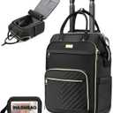 Star Cloud Rolling Backpack for Women,Dual-Opening Carry On Backpack with Wheels,Wheeled Laptop Backpack with Lock,USB & Type-C Charging Port, Softside Roller Backpack for Travel College Business Work