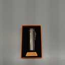 Windproof Butane Lighter, Triple Jet Flame, Visible Air Window, Rechargeable Butane, Adjustable Flame, Zinc Alloy Body, Gift(Silver)