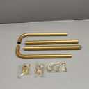 Gold Wrap Around Curtain Rod for Windows 28-48 Inches, Room Darkening Heavy Duty Blackout Curtain Rod, Modern Decorative Gold