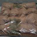 Floor Pillow for Sitting, Large Velvet Floor Seating Cushion for Adults, Tufted Big Pillow for Meditation, Yoga & Living Room, Machine Washable, 22x22 Inch, Brown (1pack)