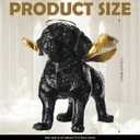 Jetec Angel Dog Memorial Christmas Ornaments for Tree Black Labrador with Gold Wings Hanging Ornament Remembrance Pooch Gifts for Christmas Xmas Loss of Dog