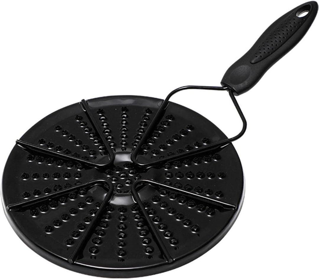Heat Diffuser for Gas Stove,Even Heat Distribution Heat Diffuser for Glass Cooktop,Heat Diffuser for Electric Stove with Cool Touch Handle Black