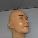 Realistic Mask Silicone Female Mask Full Head Face Mask for Crossdresser Cosplay Halloween (White)