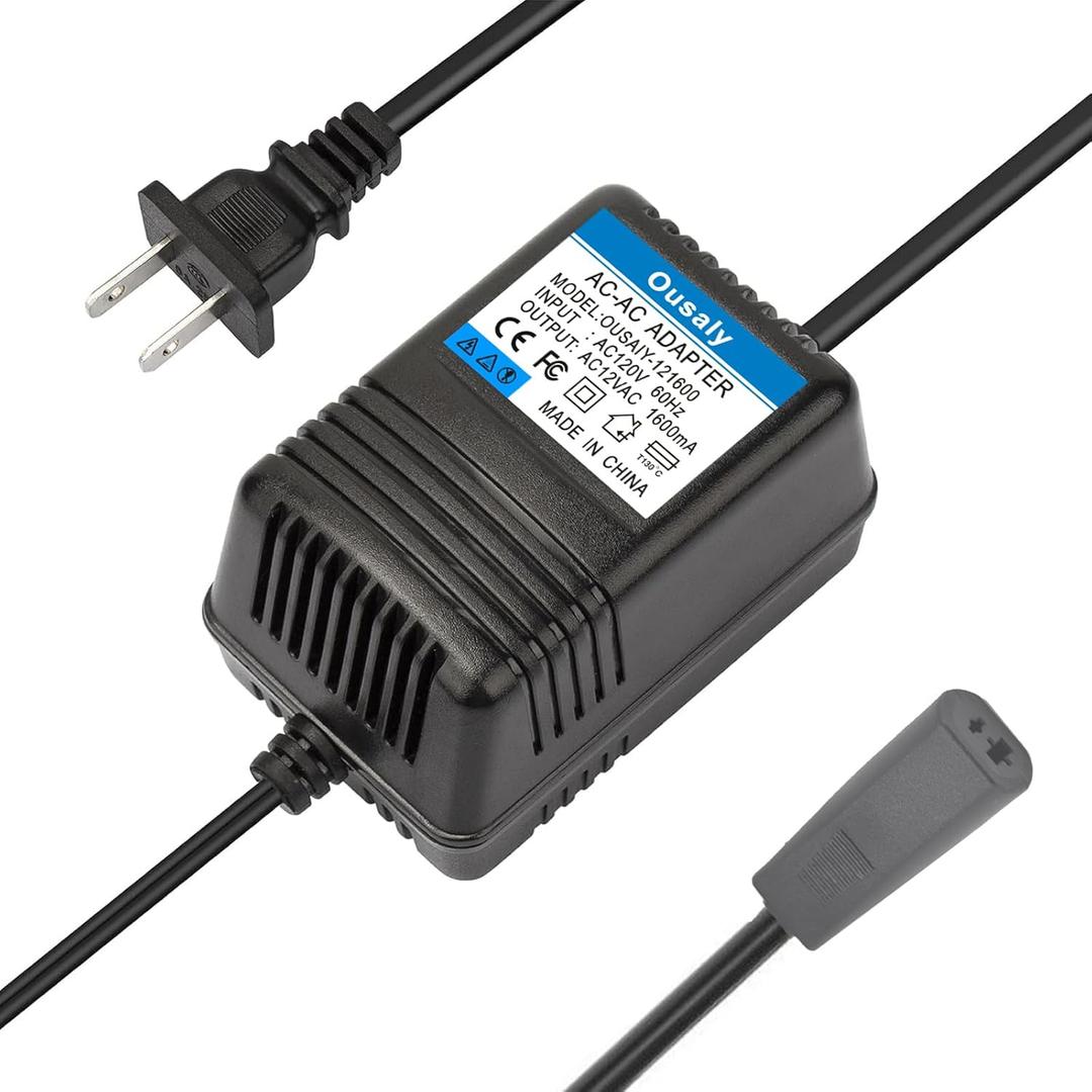 12VAC 2-Prong AC Power Adapter for IKEA Modul APC481848 ABN481803 AEN 542231 AEN542231,for IKEA Light Lamp Finecom AD-1200850AU-1 YD-10C 12VAC 834mA 850mA Transformer Power Supply Charger