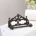 1pcs Vintage Iron Toilet Paper Roll Holder Cast Rustic Wall Tissue Holder Wall Mounted Roll Paper Decor for Kitchen and Bathroom European Vintage Design (Classic)