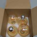 G25 Globe LED Edison Light Bulbs, 6W Equivalent to 60W, 2500K Warm White Flexible Spiral Filament Light Bulbs, Dimmable Vintage LED Bulb, G80 Antique Edison Bulbs, Amber Glass, E26, 4 Pack