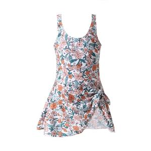 Girls One Piece Swimdress Floral Skirt Bathing S