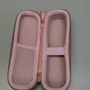 Hard Carrying Case for medicube Booster Pro 6-in-1 Real Glass Glow Beauty Massager, Shockproof EVA Storage Organizer with Mesh Pocket, Portable Travel Case, Pink