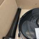 Amazon Basics 16" Pedestal Fan with Remote for Bedroom, Living Room, Office, Adjustable Height, Dual-Layered Blades, 3 Speeds, 3 Modes, Timer, Tilt Head, 60W, Black