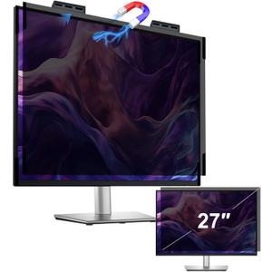 2 Pack 27 Inch 16:9 Magnetic Privacy Screen Filter, Removable Anti-Spy Anti-Scratch Anti-Glare Blue Light Security Screen Protector for Desktop Monitor