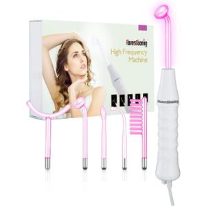 High Frequency Facial Wand/Machine with 5 Argon Parts Skin Care Tool for Wrinkles Reducing Face Skin Tightening.