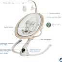 Maxi-Cosi Cassia Baby Swings for Infants: Smart Portable Baby Swing with Music, Lightweight & Foldable Baby Swing, 360 Rotation Infant Swing, Classic Oat