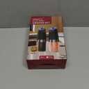 CIRCLE JOY Gravity Electric Salt and Pepper Grinder Set Automatic Salt and Pepper Grinder Set with LED Light, Battery Operated, Adjustable Coarseness, Large Capacity, for Home Kitchen BBQ, Black