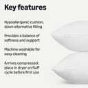 Amazon Basics Square Hypoallergenic Pillow Insert, Down Alternative Fiberfill, Sofa Bed Couch Decorative Stuffer, 20", 4-Pack