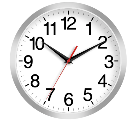 Rohioue Wall Clock Modern 10 Inch Battery Operated Silent Non Ticking Analog Clock Decorative for Bedroom Kitchen Bathroom Office Home Living Room (Silver)