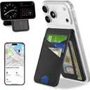 TopMade for Magsafe Wallet, Works with Apple Find My, 6 Card Holder with Adjustable Stand, Finder Tracker, Magnetic Wallet for iPhone 17/16/15/14/13/12 Series, Not for iPhone SE/Mini, Slim, Black