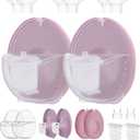 Two Complete Sets Compatible with Momcozy M6 Breast Pump Replacement Parts (24mm Two Complete Sets with 17/19/21mm Flanges) Incomplete Silicone Diaphragm Installation May Cause Leaking