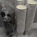 MUCHII 8 oz Disposable Paper Coffee Cups, 97 Count Insulated Ripple To Go Cups With Lids and Straws for Tea, Hot Chocolate, and Drinks