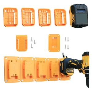 20 Pack Battery Holders Tool Holders for Dewalt 20V Drill Tools,10pcs Tool Hangers and 10pcs Battery Organizer Wall Mount(Yellow,70pcs Screws)