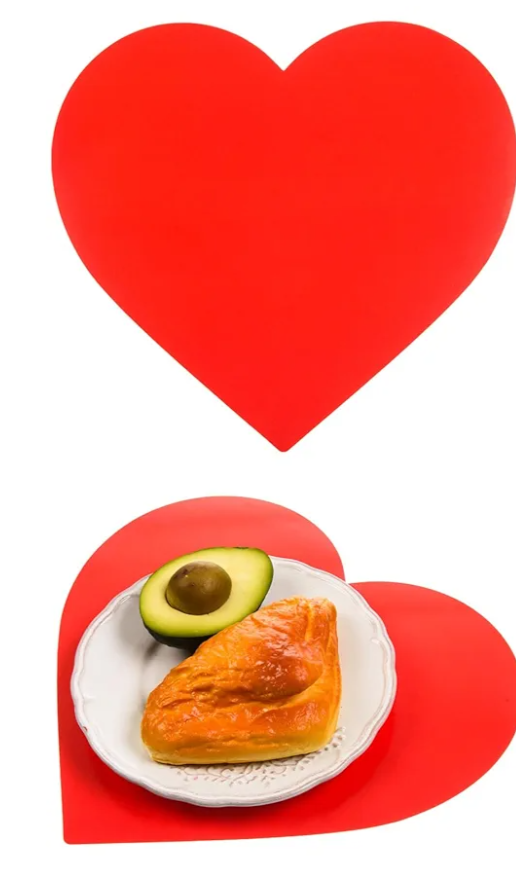 5 Pack Valentine's Paper Placemats Red Heart Placemats Disposable Love Heart Table Mats Decorative Paper Place Mats for Wedding Anniversary Valentine Party Tableware Decor,19 x11.5