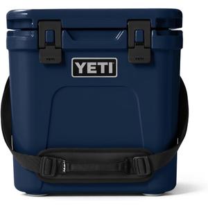 YETI Roadie 24 2.0 Hard Cooler with DoubleDuty Shoulder Strap and Drain Plug, 16.6"W x 14.1"D x 17.4"H, Navy