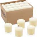 10 Hours Ivory Votive Candles, Unscented 1.5 inch Wax Candles for Wedding, Party, Holiday Spa & Home Decoration, 36 Packs