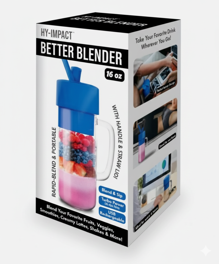 Hy-Impact Better Blender 16 oz sans fil USB rechargeable Turbo Power