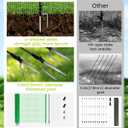 3'x50' Temporary Fence with Posts, Dog Fencing, Garden Fence Animal Barrier | Thicker U-shaped ground anchor post, Portable, Complete Fence Kit, Outdoor Use