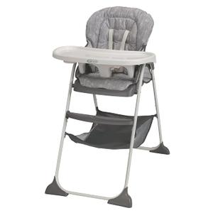 Graco® Slim Snacker High Chair, Ultra Slim, Fast-Folding, Multiple Recline Positions, Comfortable Feeding, Whisk