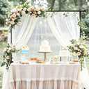 Over The Table Rod Stand with Clamps, Adjustable Metal Balloon & Flower Arch Kit (29"-42" Tall, 28"-98" Length),Black Table Arch Frame Hanging Party Decor for Wedding Birthday Home Party Decoration