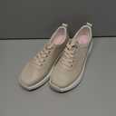 Women's Orthopedic Leather Dress Walking Shoes: Breathable Fashion Sneakers for Heel and Foot Pain Relief, Pregnant Plantar Fasciitis Walking Shoes for Metatarsalgia Apricot, Size 9.5