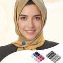 3 x 12 Pair Multi-Purpose Powerful Hijab Magnetic Pins, Pinless Pins, Safety Pins, for Clothes, Sewing, Craft, Hijabs,Fridge Magnets, whiteboard Magnets (Matte)