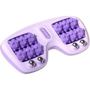 New Dual Foot Massage Roller to Relieve Plantar Fasciitis Pain and Improve Blood Circulation, Portable Foot Massager Tool for Home Office Use (Purple)