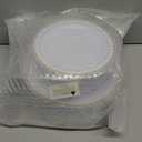 WDF 120 pieces Gold Disposable Plastic Plates - White and Gold Plates Include 10.25" Dinner Plate & 7.5" Salad Plate for Weddings/Party/Valentine's Day