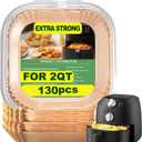 Air Fryer Paper Liners for Chefman 6 QT Compact, 200Pcs 6qt Air Fryer Liners, 8 quart Air Fryer Liners, Parchment Paper Liner for Chefman TurboFry 8Qt Stainless Steel