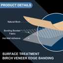 PATIKIL Red Oak Edge Banding, 1/2 Inch x 250 ft Wood Veneer Tape Pre-glued Flexible Plywood Edge Banding with Hot Melt Adhesive for Furniture Restoration
