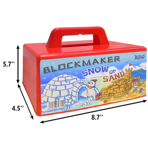 JEEFUD Snow Block Maker, Sand Castle Mold, Beach Snow Building Kit Toys for Kids, Winter Outdoor Toys 2 Pack (Blue&Red)