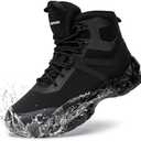 KEFUWU Military Tactical Boots Women Wide Waterproof 6 Inches Lightweight Durable Side-Zip Combat Hiking Work Boots Non Slip