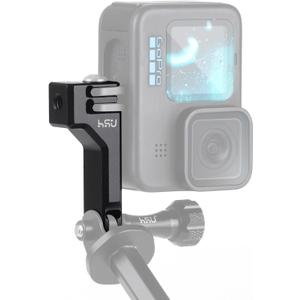 HSU Aluminum Vertical Bracket Adapter with 1/4"- 20 Hole for Gopro Hero 13/12/11/10/9/8/7/6/5/4 AKASO Campark Insta360 DJI Osmo Action and Other Action Cameras