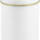 Farmhouse Coffee Canister Storage Container, 42 Oz Vintage Coffee Bean Airtight Jar with Lids, Food Tins with 12 Label Stickers, Kitchen Counter Pantry Organization for Candy Sugar Cookie Tea (White)